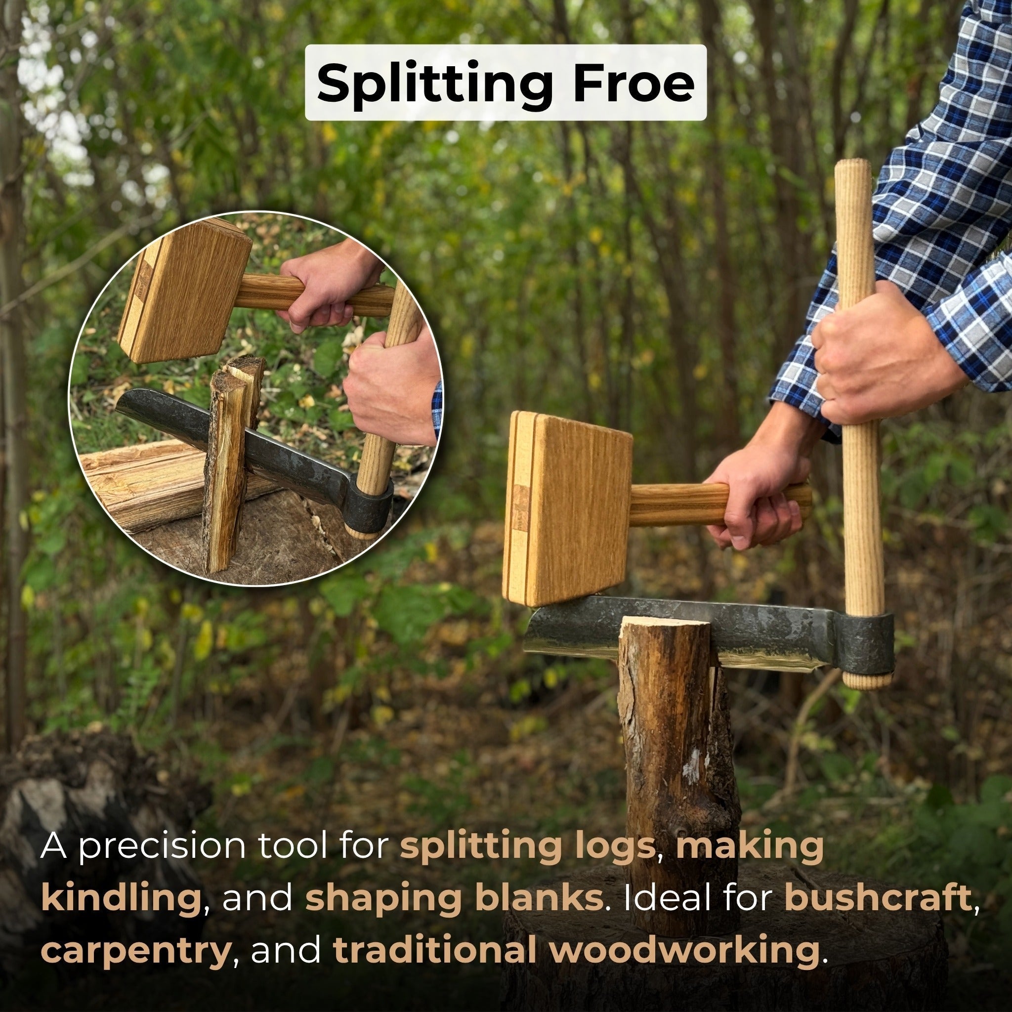 Hand-Forged Splitting Froe, Blade - 25.5 cm (10 inches) | Froe | Wiccan Center
