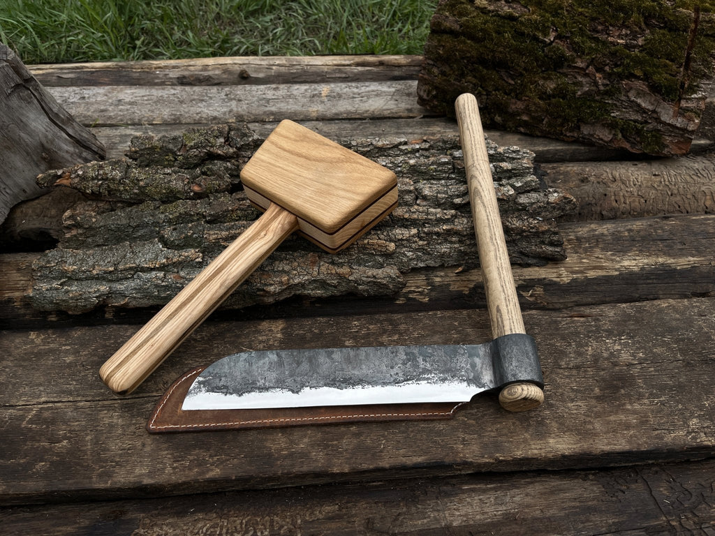 Splitting Froe with Wooden Mallet | Froe | Wiccan Center