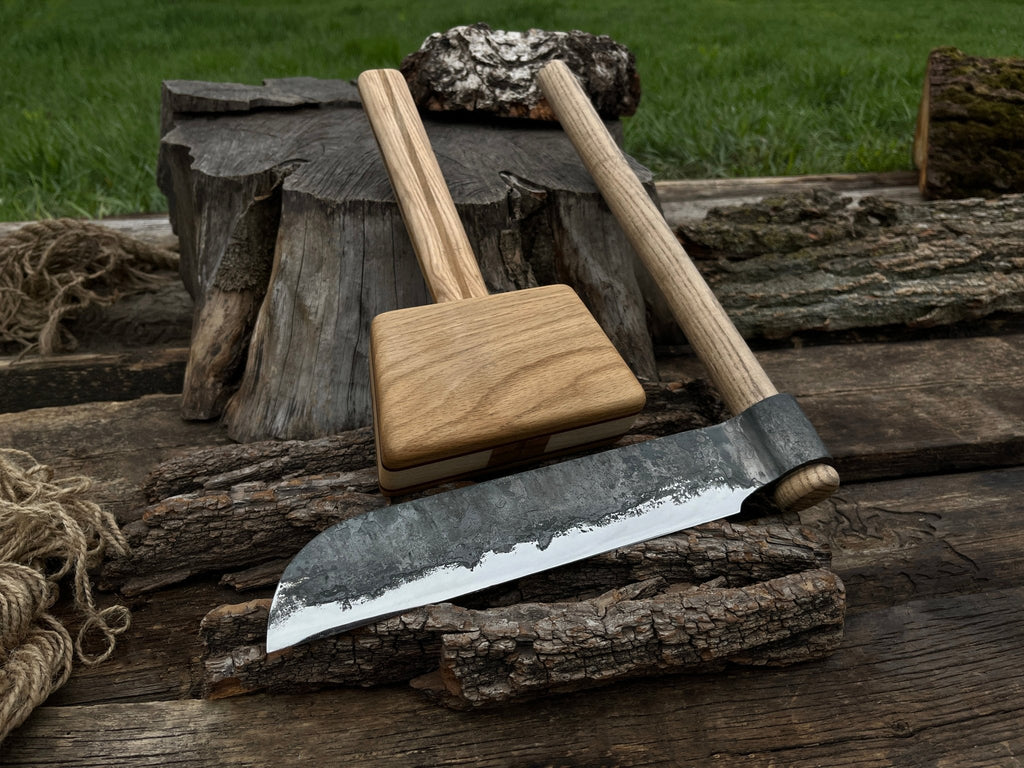 Splitting Froe with Wooden Mallet | Froe | Wiccan Center
