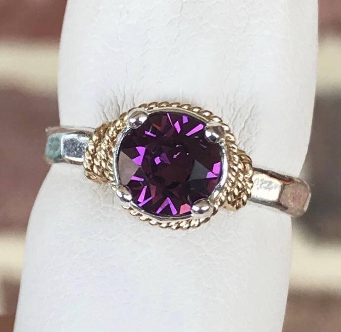 Hand Hammered Birthstone Ring | Rings | Wiccan Center