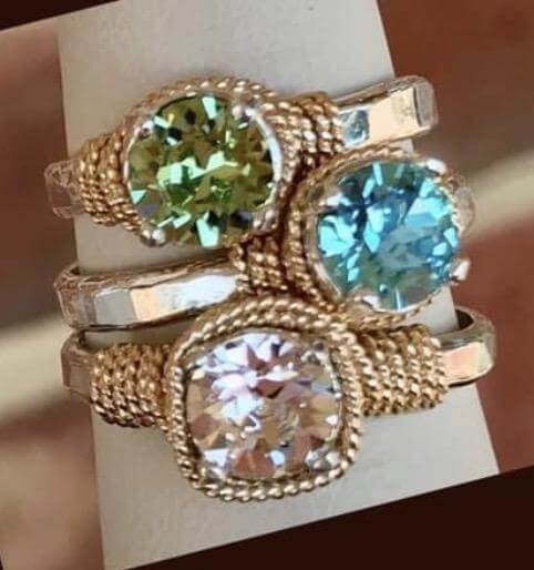 Hand Hammered Birthstone Ring | Rings | Wiccan Center
