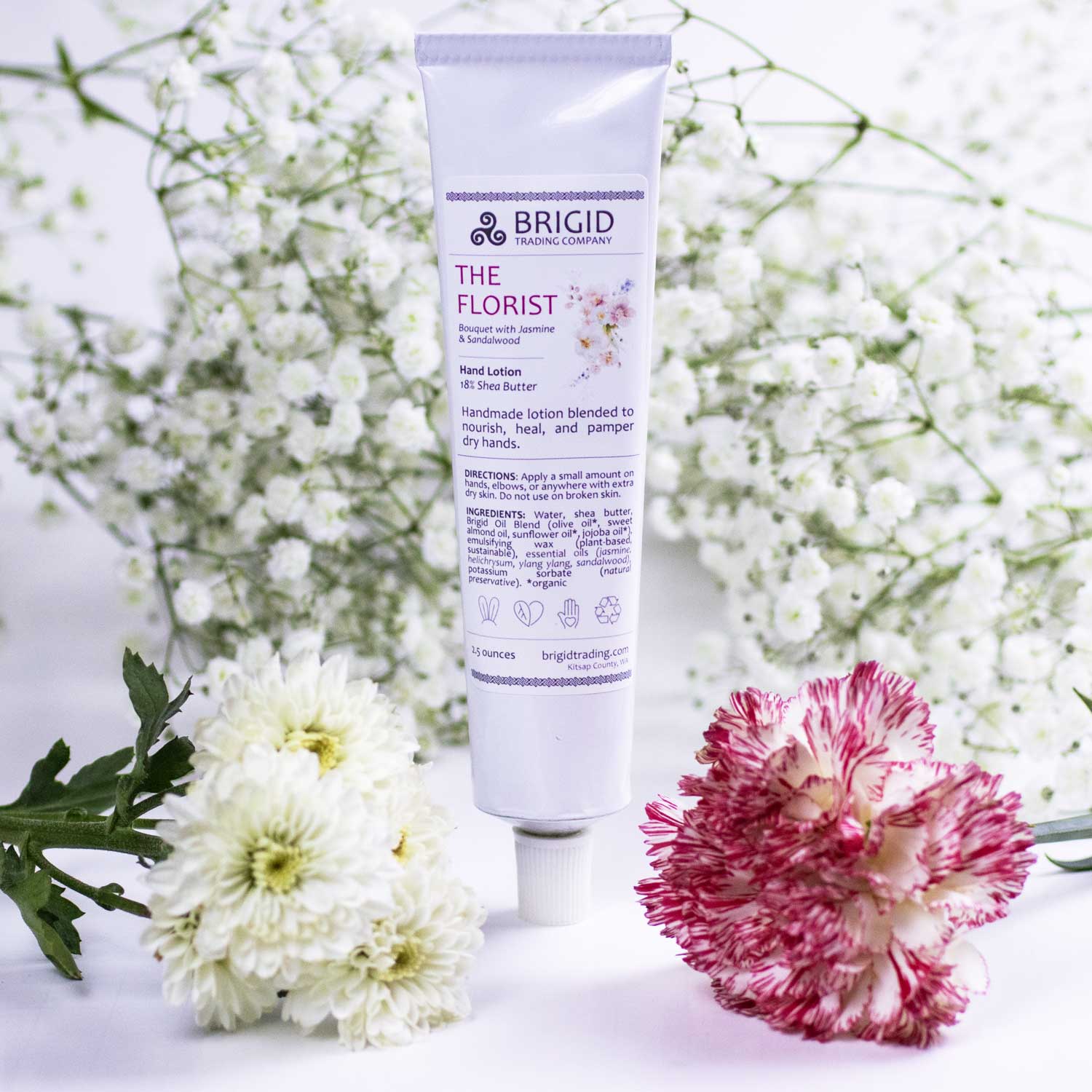 The Florist Natural Hand Lotion - Jasmine, Ylang Ylang, Helichrysum, and Sandalwood | Hand Lotion | Wiccan Center
