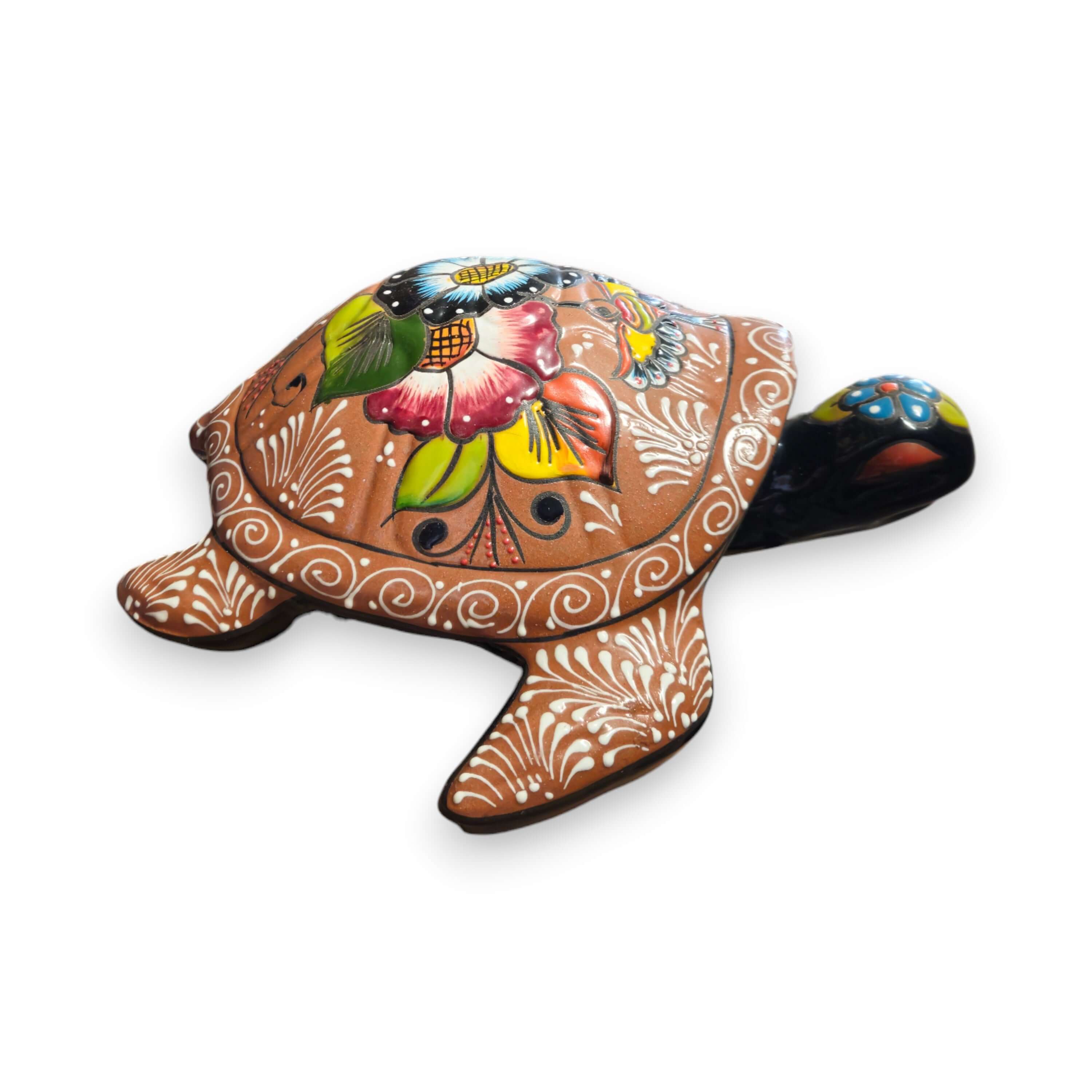 Colorful Talavera Sea Turtle | Handcrafted Mexican Art | Talavera Planter | Wiccan Center