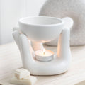 White Hand Ceramic Oil Burner | Wax Melt Warmer | Wiccan Center
