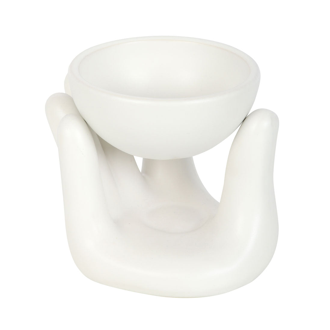 White Hand Ceramic Oil Burner | Wax Melt Warmer | Wiccan Center