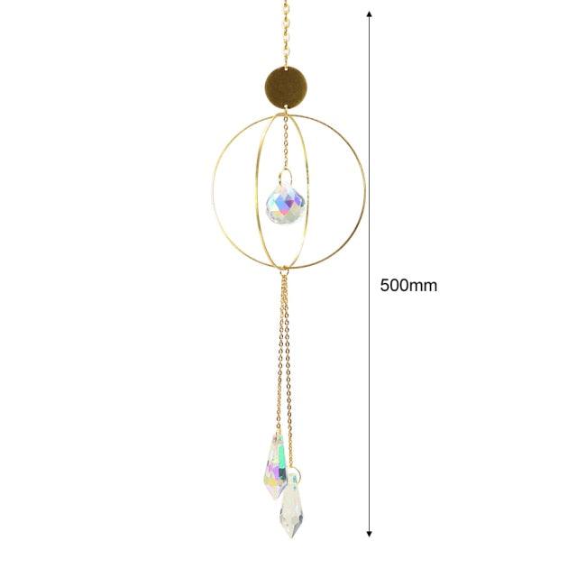 Hanging Sun Catcher Moon Light With Chain Pendant Ornament Crystal Balls Catcher Wind-chime Rainbow Maker Crystal Hanging Window Curtain Chandelier Outdoor Garden Home Decor Christmas Day Party Wedding Decoration | STDEM829SY | Wiccan Center