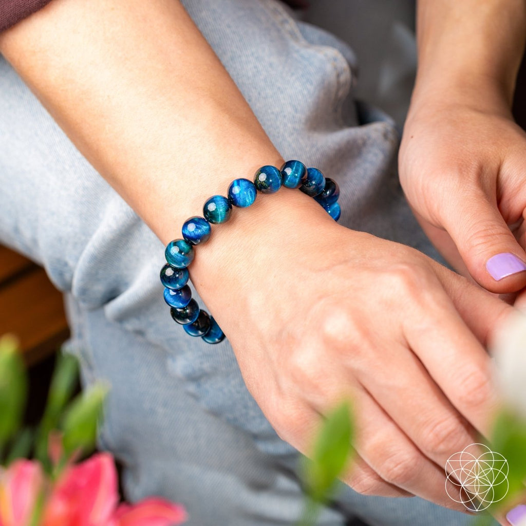 Hawk’s Focus – Royal Blue Tiger’s Eye Bracelet | Bracelet | Wiccan Center