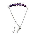 Amethyst Bracelet Faceted Round Beads with Adjustable Chain (February) | Bracelets | Wiccan Center