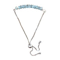 Aquamarine Bracelet Faceted Rondelle Beads with Adjustable Chain (March) | Bracelets | Wiccan Center
