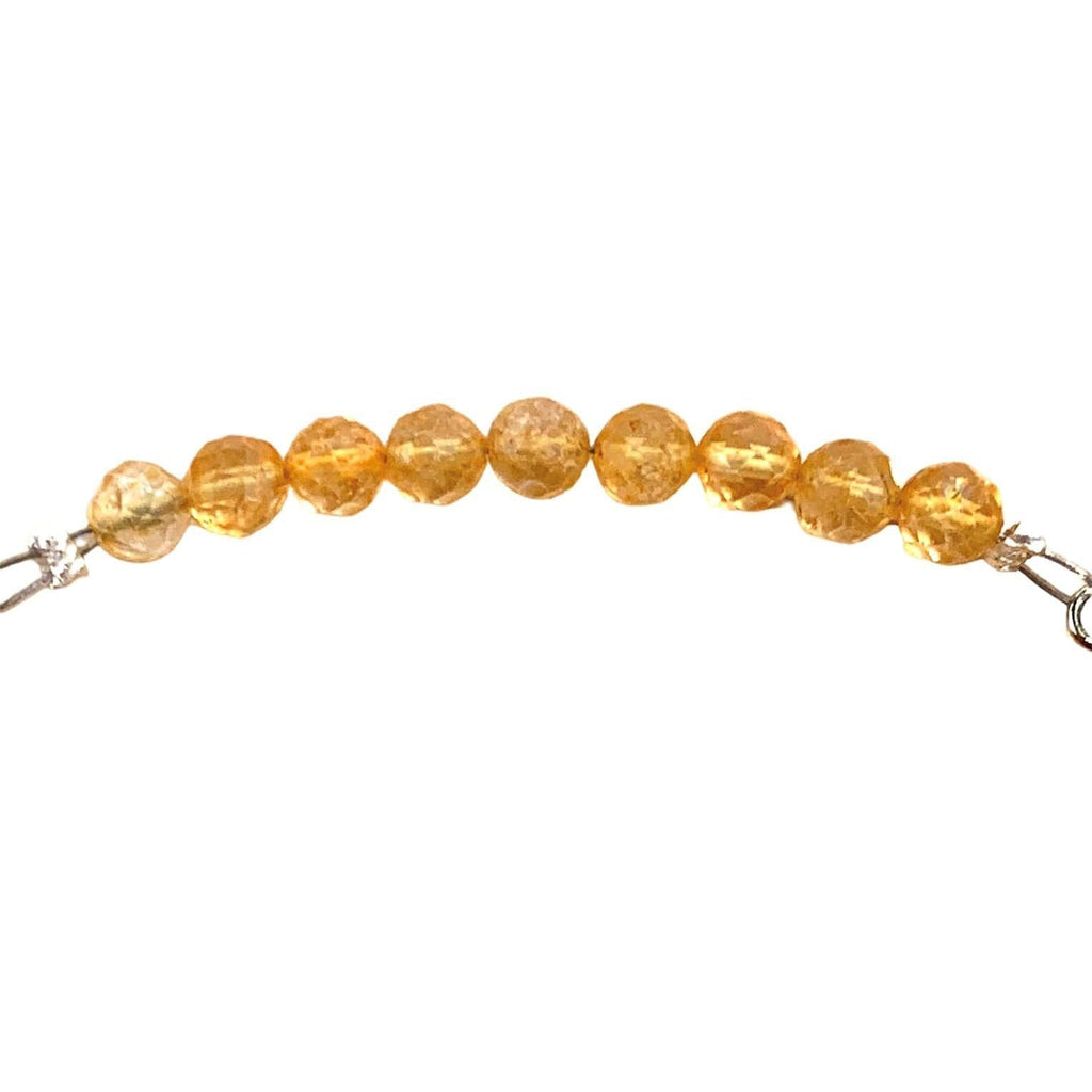 Citrine Bracelet Faceted Round Beads with Adjustable Chain (November) | Bracelets | Wiccan Center