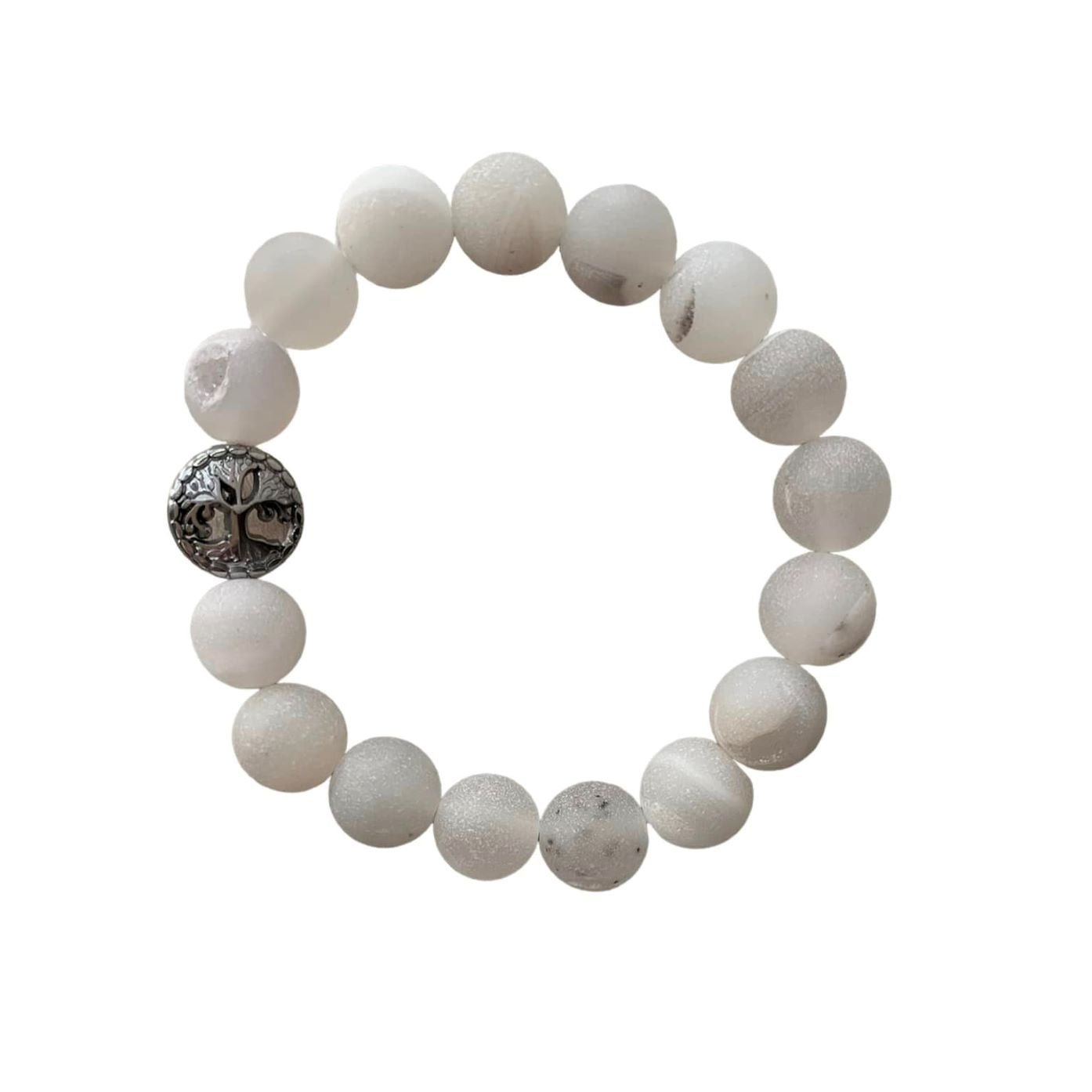 Druzy Quartz Bracelet Round Beads 2 Sizes | | Wiccan Center