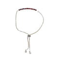 Garnet Bracelet Faceted Round Beads with Adjustable Chain (January) | Bracelets | Wiccan Center