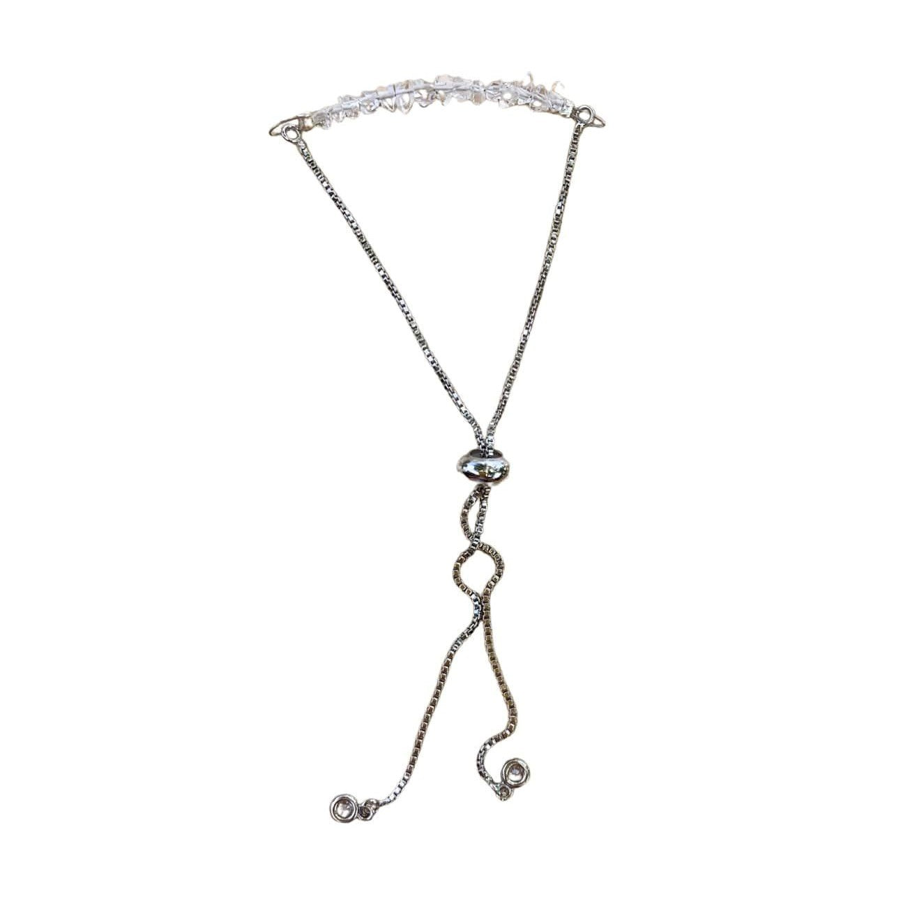 Herkimer Diamond Bracelet with Adjustable Chain (April) | Bracelets | Wiccan Center