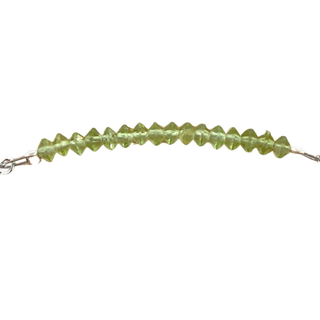 Peridot Bracelet Rondelle Beads with Adjustable Chain (August) | Bracelets | Wiccan Center