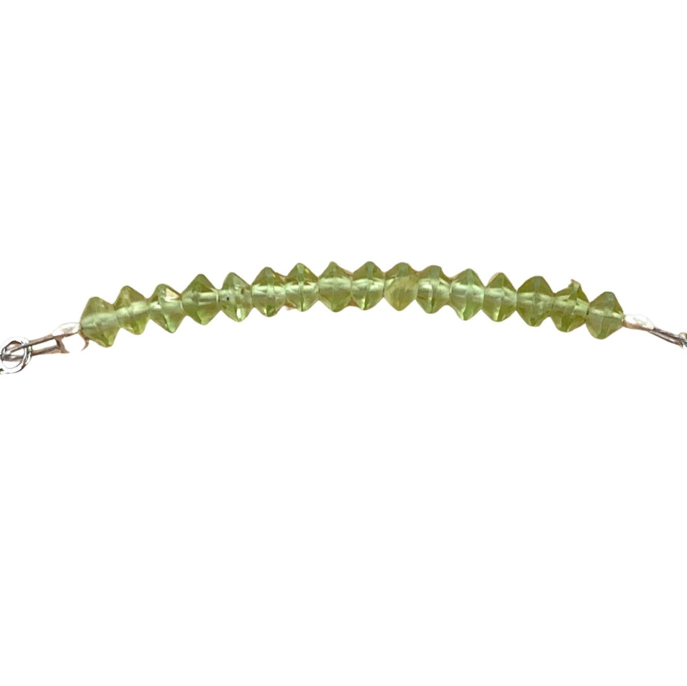 Peridot Bracelet Rondelle Beads with Adjustable Chain (August) | Bracelets | Wiccan Center