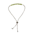 Peridot Bracelet Rondelle Beads with Adjustable Chain (August) | Bracelets | Wiccan Center