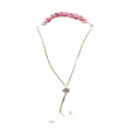 Pink Tourmaline Bracelet Faceted Round Beads with Adjustable Chain (October) | Bracelets | Wiccan Center