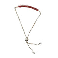 Ruby Bracelet Faceted Rondelle Beads with Adjustable Chain (July) | Bracelets | Wiccan Center