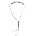 Tanzanite Bracelet Faceted Round Beads with Adjustable Chain (December) | Bracelets | Wiccan Center