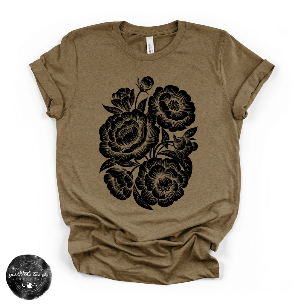 Black Roses Tee | Gothic Floral Graphic T-Shirt | | Wiccan Center