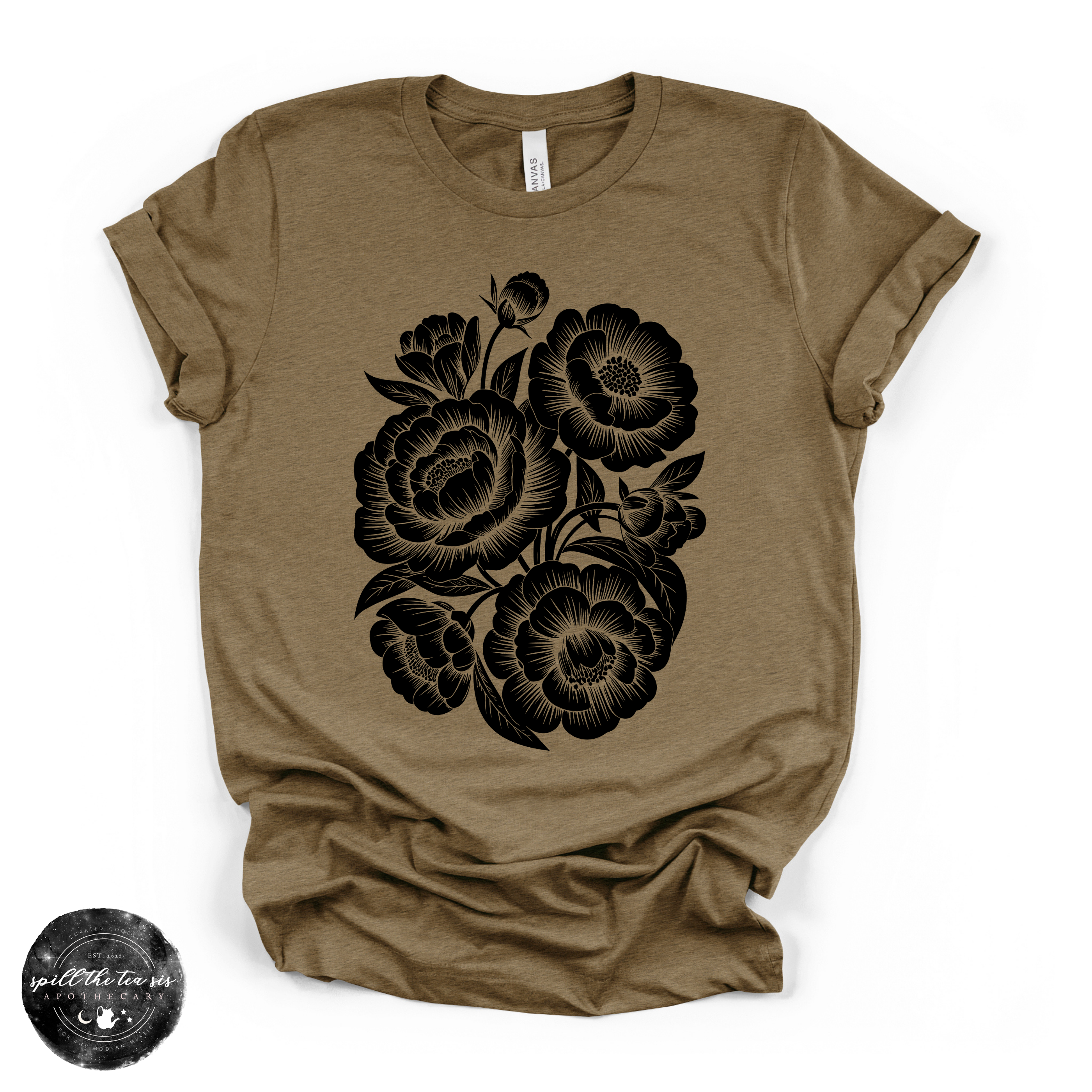 Black Roses Tee | Gothic Floral Graphic T-Shirt | | Wiccan Center