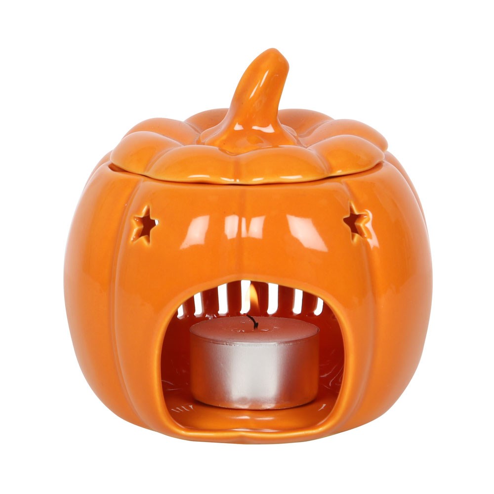 Hello Autumn Fall Pumpkin Oil Burner and Wax Warmer | Wax Melt Warmer | Wiccan Center