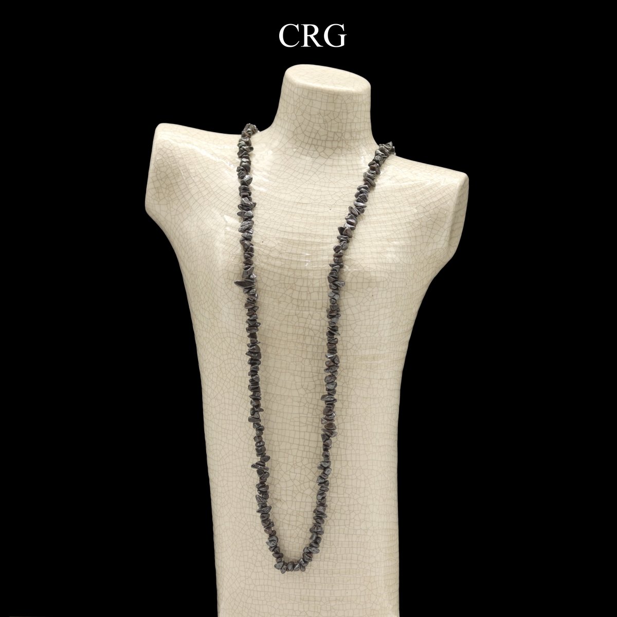 Hematite Strand Chip Necklace (32 Inches) (1 Piece)