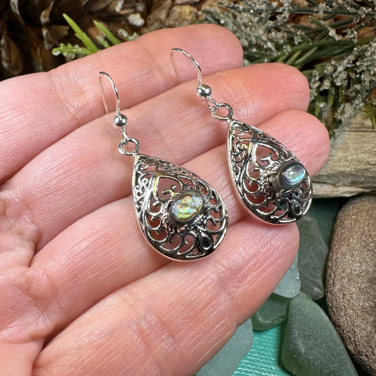 Alby Celtic Raindrop Earrings in Sterling Silver
