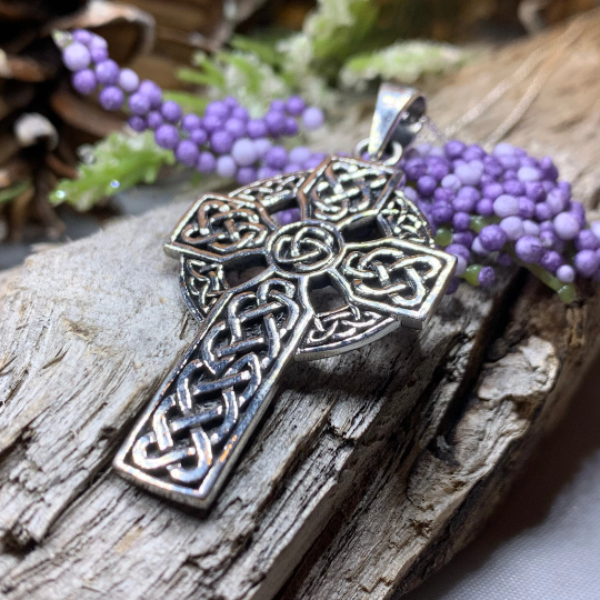 Traditional Celtic Cross Necklace in Sterling Silver | Pendant | Wiccan Center