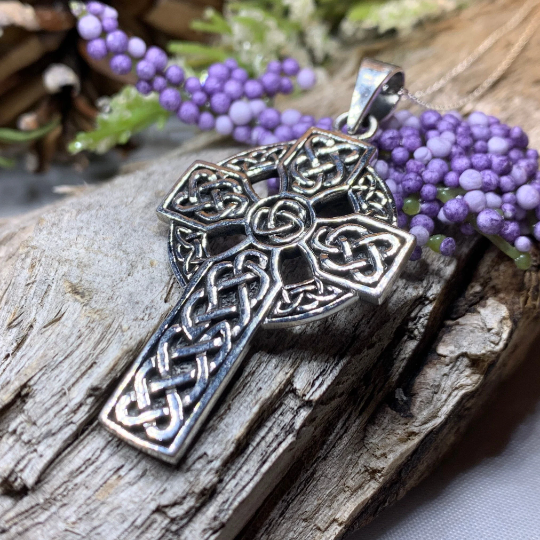 Traditional Celtic Cross Necklace in Sterling Silver | Pendant | Wiccan Center