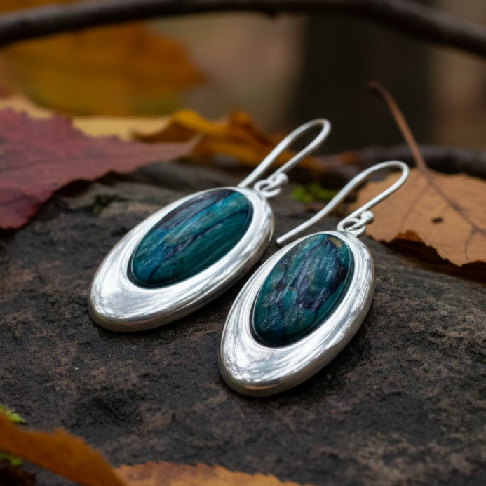 Heathergems Celtic Teardrop Earrings - Handmade in Scotland | Dangle Earrings | Wiccan Center