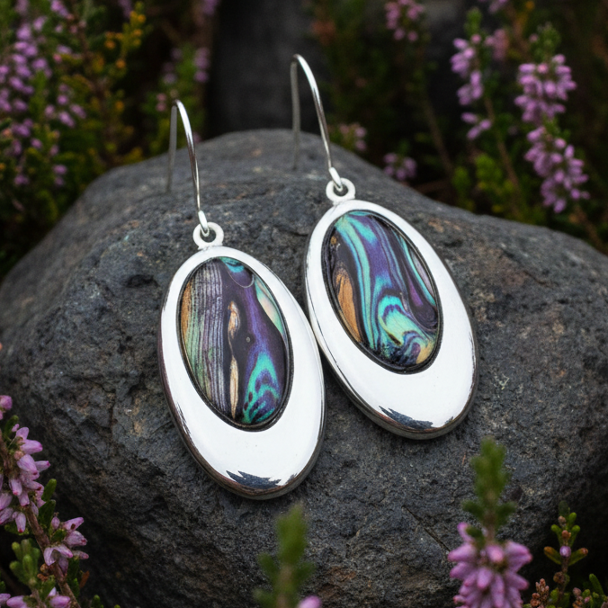 Heathergems Celtic Teardrop Earrings - Handmade in Scotland | Dangle Earrings | Wiccan Center