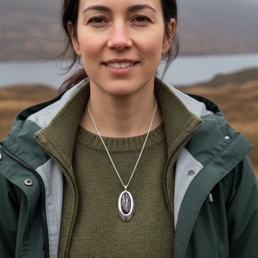 Scottish Highlands Heathergems Necklace - Handmade in Scotland | Pendant | Wiccan Center