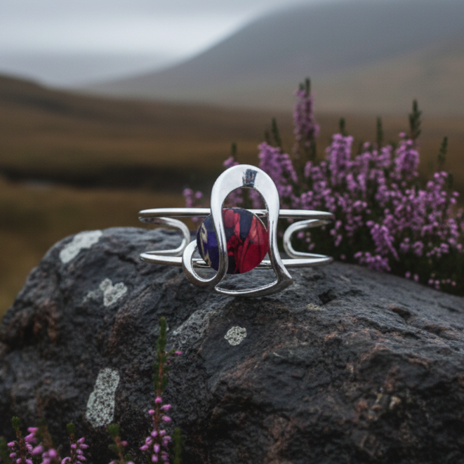 Heathergems Heart Scottish Bracelet - Handmade in Scotland | Bracelet | Wiccan Center
