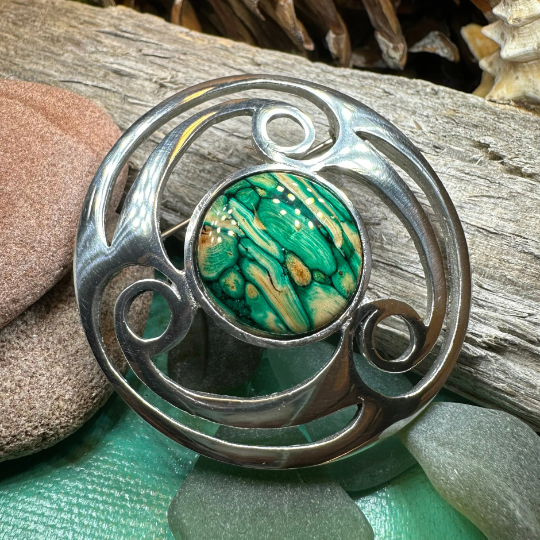 Alana Heathergems Celtic Brooch - Handmade in Scotland | Brooch | Wiccan Center