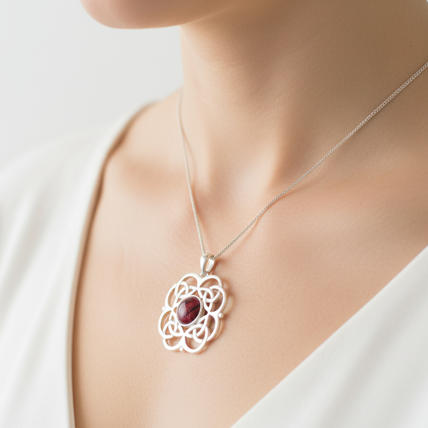 Heathergems Celtic Knot Necklace — Scotland Jewelry | Pendant | Wiccan Center