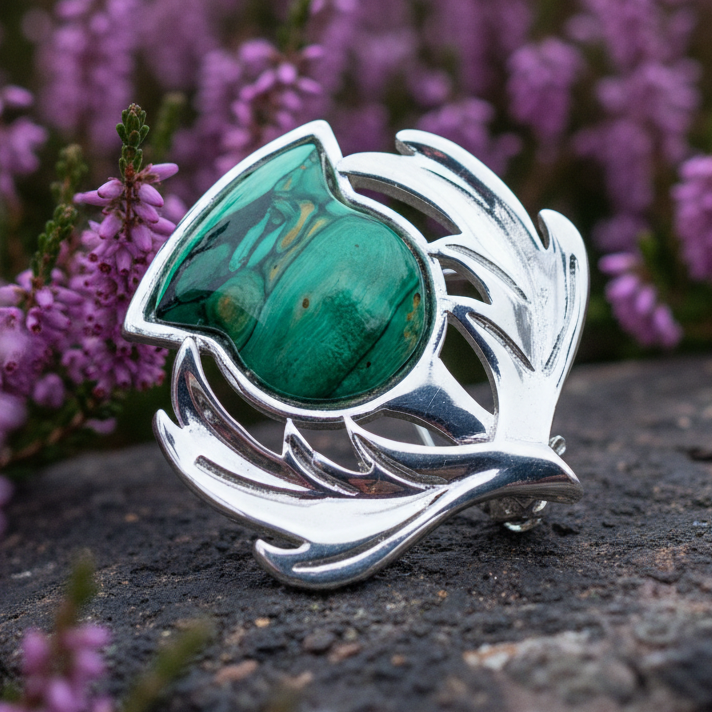Scotland Heathergems Thistle Brooch - Handmade in Scotland | Brooch | Wiccan Center