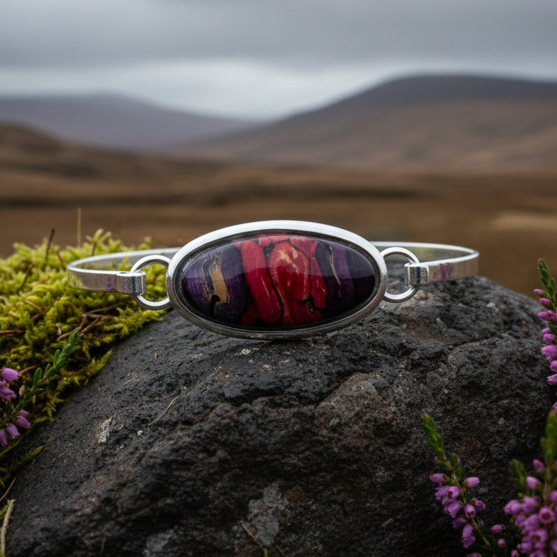 Scottish Heathergems Celtic Bracelet - Handmade in Scotland
