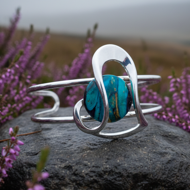 Heathergems Heart Scottish Bracelet - Handmade in Scotland | Bracelet | Wiccan Center