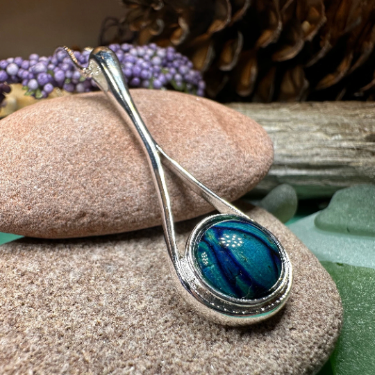 Scottish Raindrop Heathergems Necklace - Handmade in Scotland