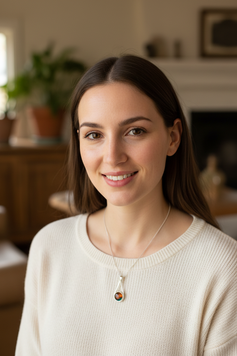 Scottish Raindrop Heathergems Necklace - Handmade in Scotland