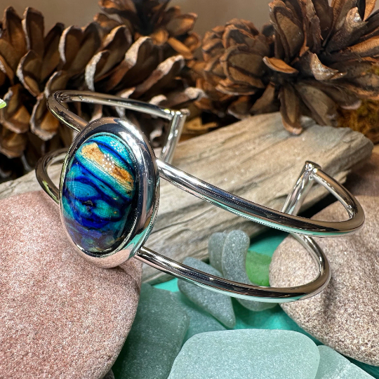 Heathergems Scottish Bracelet - Handmade in Scotland | Cuff Bracelet | Wiccan Center