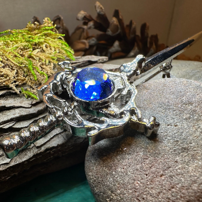 Crystal Stag Kilt Pin - Handmade in Scotland