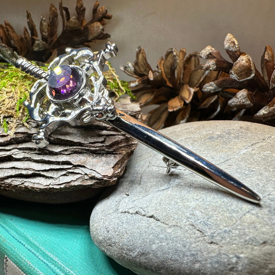 Crystal Stag Kilt Pin - Handmade in Scotland