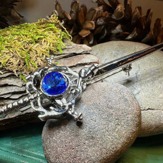 Crystal Stag Kilt Pin - Handmade in Scotland