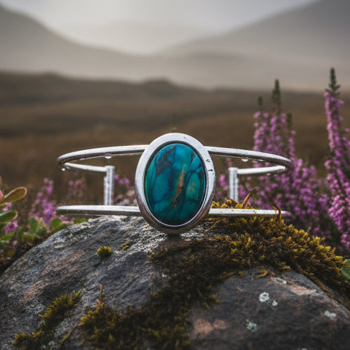 Heathergems Scottish Bracelet - Handmade in Scotland | Cuff Bracelet | Wiccan Center