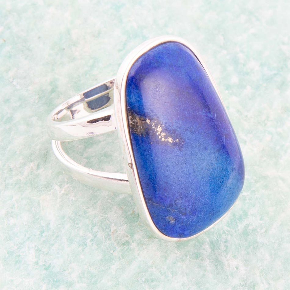 High Class Blue Lapis Sterling Silver Ring | Rings | Wiccan Center