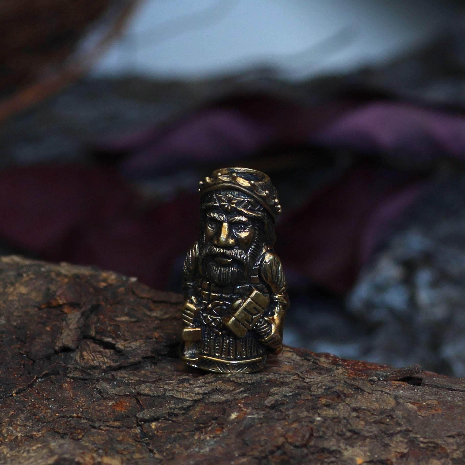 Vikings Thor with Mjolnir Stainless Steel Beard Beads | Beads | Wiccan Center
