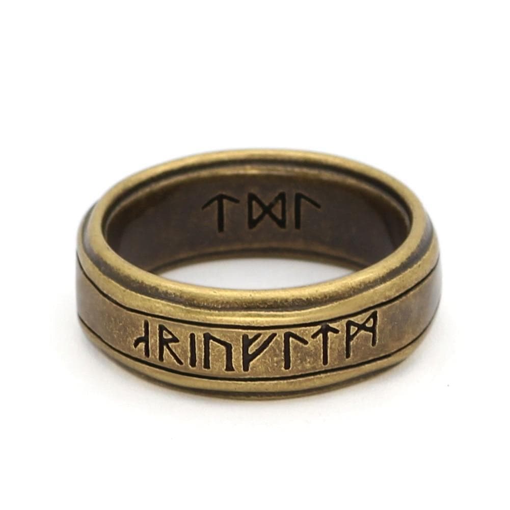 Viking Runes 316L Grade Stainless Steel Ring | Rings | Wiccan Center