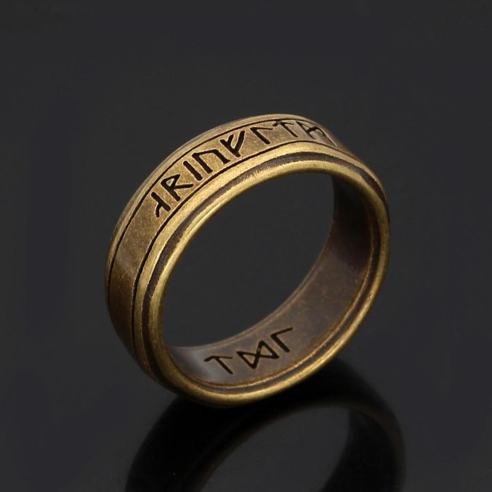 Viking Runes 316L Grade Stainless Steel Ring | Rings | Wiccan Center